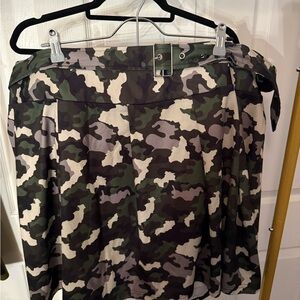 Camo Skater Skirt with Belt